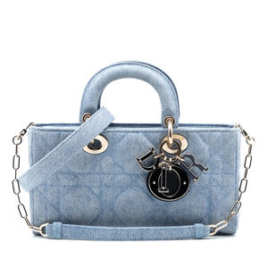 Pre-Loved Dior Medium Denim Macrocannage Lady D Joy